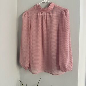 Who what wear ladies blouse pink polyester top size XS Business casual